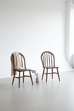 Woodenbend Milena Ceviz Rengi Kayın Ağacı Sandalye 2li Set – İskandinav Modern Tasarım, Sağlam