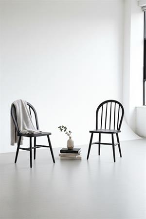 Woodenbend Milena Siyah Kayın Ağacı Sandalye 2li Set – Mat Lake İskandinav Modern Tasarım
