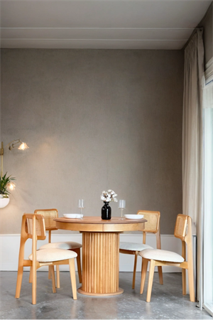 Woodenbend Mirla Açılır Natural Ahşap Masa Sandalye Takımı