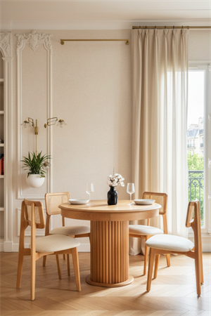 Woodenbend Mirla Açılır Natural 100x100-130 cm Ahşap Yemek Masası Takımı – 4 Sandalyeli Kayın Masa Seti
