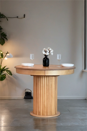 Woodenbend Mirla Açılır Natural Ahşap Masa Sandalye Takımı