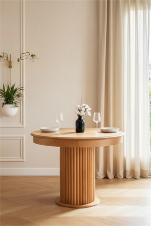 Woodenbend Mirla Açılır Natural 100x100-130 cm Ahşap Yemek Masası Takımı – 4 Sandalyeli Kayın Masa Seti