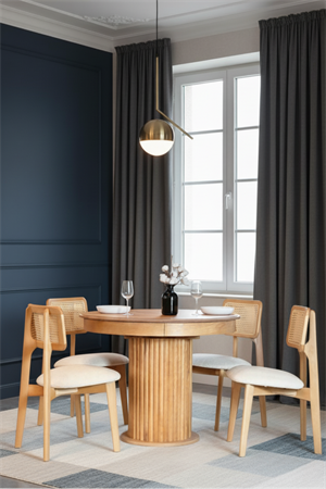 Woodenbend Mirla Açılır Natural 100x100-130 cm Ahşap Yemek Masası Takımı – 4 Sandalyeli Kayın Masa Seti