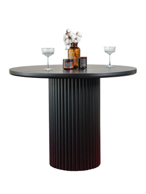 Woodenbend Mirla Ahşap Siyah masa 100x100