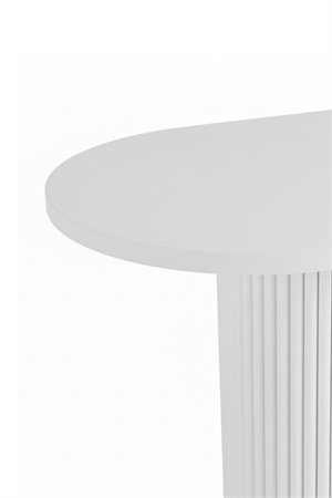 Woodenbend Mirla Beyaz  Ahşap 80x130 cm Oval Yemek Masası – Bohem & İskandinav Tarz