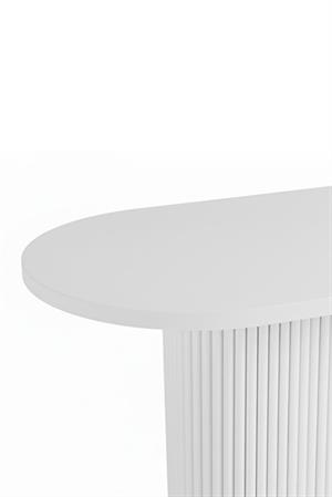 Woodenbend Mirla Beyaz Ahşap 80x130 cm Oval Yemek Masası – Bohem & İskandinav Tarz