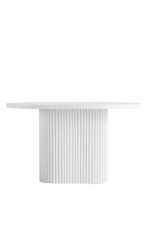 Woodenbend Mirla Beyaz  Ahşap 80x130 cm Oval Yemek Masası – Bohem & İskandinav Tarz