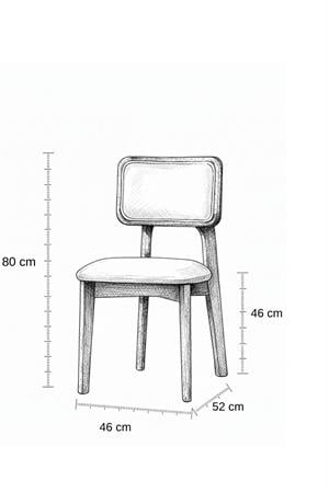 Woodenbend Mirla Beyaz Döşemeli Kayın Ağacı Sandalye – Modern İskandinav Bohem Tasarım Tekli