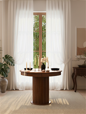 Woodenbend Mirla Ceviz Rengi Açılır Masa 100x100 cm – Açılınca 100x130 cm, Modern Tasarım