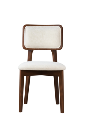 Woodenbend Mirla Ceviz Rengi Döşemeli Kayın Ağacı Sandalye – Modern Bohem İskandinav Tasarım Tekli