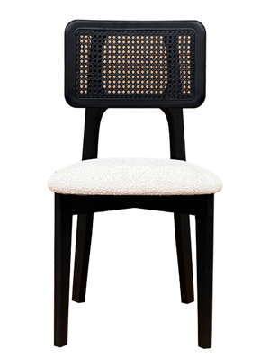 Woodenbend Mirla Hazeranlı Siyah Hazeran Siyah Sandalye ( 2 Adet )