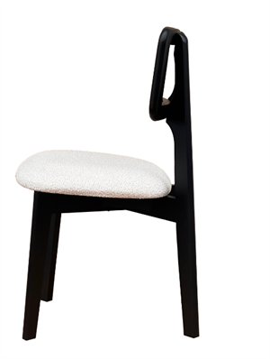 Woodenbend Mirla Hazeranlı Siyah Hazeran Siyah Sandalye ( 2 Adet )