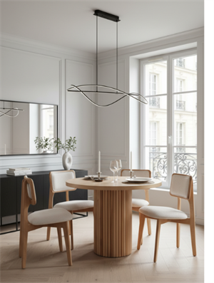 Woodenbend Mirla Natural Ahşap Masa Takımı 100x100 cm – 4 Mirla Döşemeli Sandalyeli Modern Set