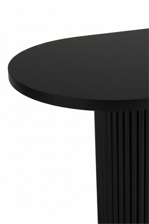 Woodenbend Mirla Siyah Ahşap 80x130 cm Oval Yemek Masası – Bohem & İskandinav Tarz