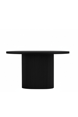 Woodenbend Mirla Siyah Ahşap 80x130 cm Oval Yemek Masası – Bohem & İskandinav Tarz