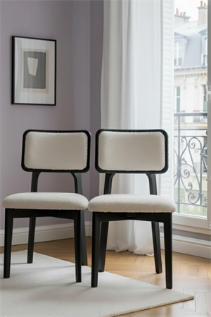 Woodenbend Mirla Siyah Döşemeli Kayın Ağacı Sandalye 2li Set – Modern İskandinav Bohem Tasarım