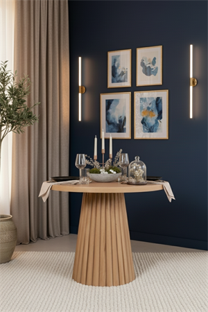 Woodenbend Monaco Natural 100 cm Yuvarlak Yemek Masası – Bohem & İskandinav Tarz