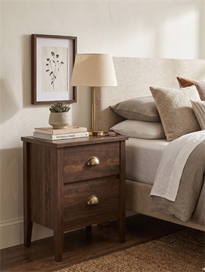 Woodenbend Mono Ahşap Ceviz Rustik Komodin Country Klasik Tarz El İşçiliği