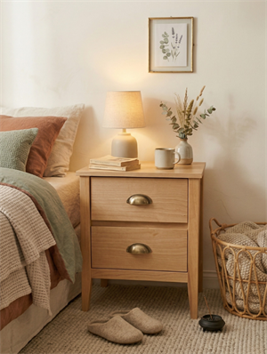 Woodenbend Mono Ahşap Naturel Rustik Komodin Country Klasik Tarz El İşçiliği