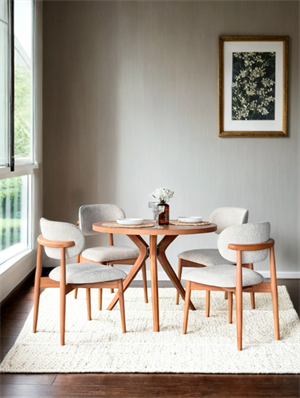 Woodenbend MONTEGO NATURAL MASA SANDALYE TAKIMI 100x100