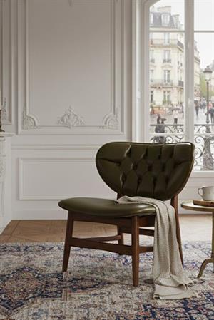 Woodenbend Morena Ceviz Rengi Ahşap Suni Deri Kapitone Berjer – Modern Salon Koltuğu