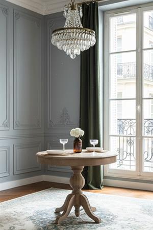 Woodenbend Mossa Eskitme Açılır Ahşap Mutfak Masası – 110x110 cm, Vintage Yemek Masası ve Sandalye Seti