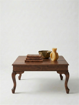 Woodenbend Nitra Ceviz Renk Kayın Ahşap Orta Sehpa | Kayın Modern Country İskandinav Tasarım 82x82x46