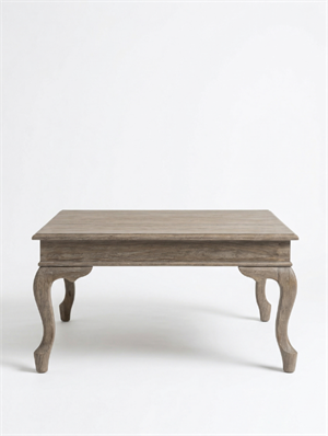 Woodenbend Nitra Eskitme Renk Kayın Ahşap Orta Sehpa 82x82 cm | Masif Ayaklı Vintage Rustik Modern Country İskandinav Orta Sehpa Modeli