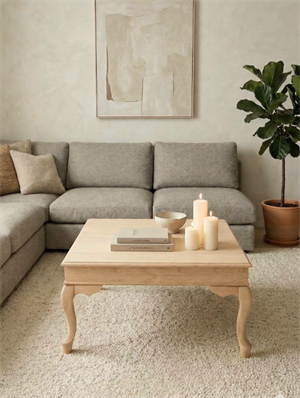 Woodenbend Nitra Naturel Renk Kayın Ahşap Orta Sehpa | Kayın Modern Country İskandinav Tasarım 82x82x46