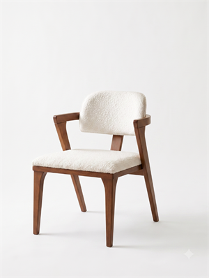 Woodenbend Noa Ceviz Ahşap Sandalye | Masif Kayın Ağacı Modern İskandinav Yemek Masası Sandalyesi 52x60x84 cm
