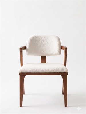 Woodenbend Noa Ceviz Ahşap Sandalye | Masif Kayın Ağacı Modern İskandinav Yemek Masası Sandalyesi 52x60x84 cm