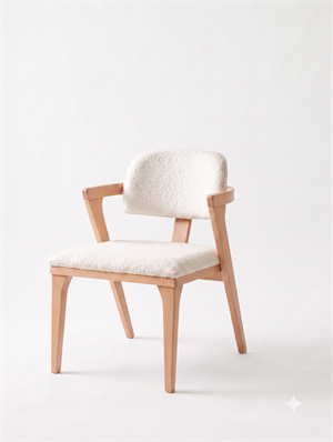 Woodenbend Noa Naturel Ahşap Sandalye | Masif Kayın Ağacı Modern İskandinav Yemek Masası Sandalyesi 52x60x84 cm