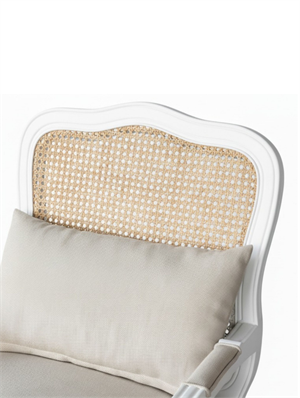 Woodenbend Orlando Beyaz Natural Hazeranlı Berjer – Kayın Ağacı, İskandinav Bohem Tarz, Konforlu Oturum