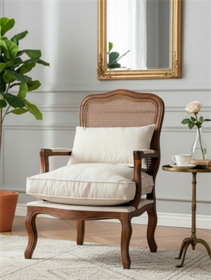 Woodenbend Orlando Ceviz Hazeranlı Berjer – Kayın Ağacı, İskandinav Bohem Tarz, Konforlu Oturum