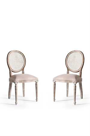 Woodenbend Orlando Eskitilmiş Ahşap Sandalye ( 2 adet sandalye )