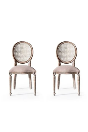 Woodenbend Orlando Eskitilmiş Ahşap Sandalye ( 2 adet sandalye )