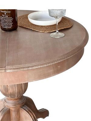 Woodenbend Orlando Eskitme Açılır Ahşap Mutfak Masası 100x100 cm – Açıldığında 100x130 cm, Vintage Yemek Masası