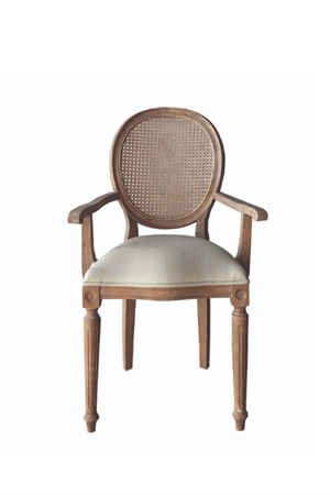 Woodenbend Orlando Eskitme Kolçaklı Kayın Ağacı Hazeranlı Sandalye Doğal Ahşap Yemek Sandalyesi El Yapımı