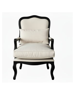 Woodenbend Orlando Siyah Döşemeli Berjer – Kayın Ağacı, İskandinav Bohem Tarz, Konforlu Oturum