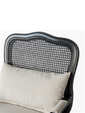 Woodenbend Orlando Siyah Hazeranlı Berjer – Kayın Ağacı, İskandinav Bohem Tarz, Konforlu Oturum