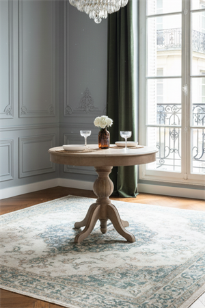 Woodenbend Orlando Yuvarlak Eskitme Açılır Ahşap Masa Sandalye Takımı 100x100 cm – Açıldığında 100x130 cm