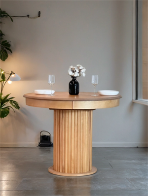 Woodenbend Paul Açılır Natural Ahşap Masa Sandalye Takımı