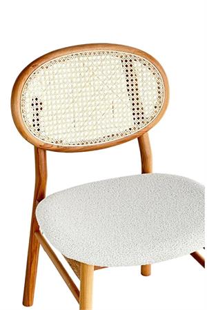 Woodenbend Pella Natural Ahşap Masa Takımı 90x90 – 4 Doğal Hazeranlı Kayın Sandalyeli