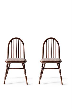 Woodenbend Regalo Ceviz Yuvarlak 100 cm Ahşap Açılır Yemek Masası Takımı – Amerikan Sandalyeli 4 Kişilik Masa Seti