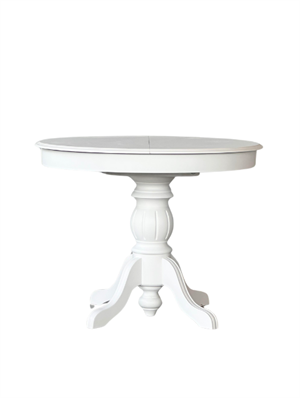 Woodenbend Roma Beyaz Ahşap Açılır Masa 100x100