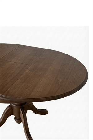 Woodenbend Roma Ceviz Rengi Yuvarlak  Açılır Masa 100x100 – 100x130 İskandinav Bohem Tarzı