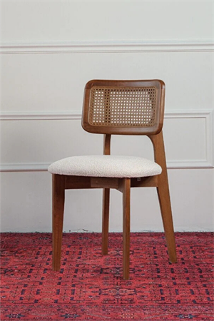 Woodenbend Rosense Açılır Masa Takımı Ceviz Rengi 100x100–130 cm 4 Döşemeli Sandalye Modern İskandinav