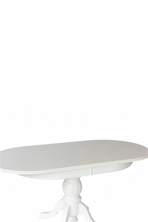 Woodenbend Ronya Beyaz Ahşap Oval Açılır Masa 80x120