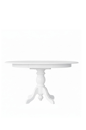 Woodenbend Ronya Beyaz Ahşap Oval Açılır Masa 80x120