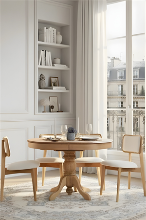 Woodenbend Ronya 80x120 Açılır Oval Natural Ahşap Yemek Masası Takımı – 4-6 Kişilik Döşemeli Sandalyeli Modern ve İskandinav Masa Seti (80x150 Açılabilir)